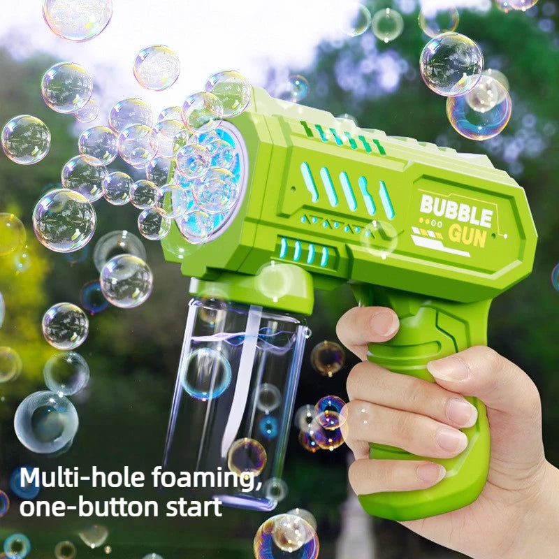 Automatic Bubble Gun with Lights for Kids
