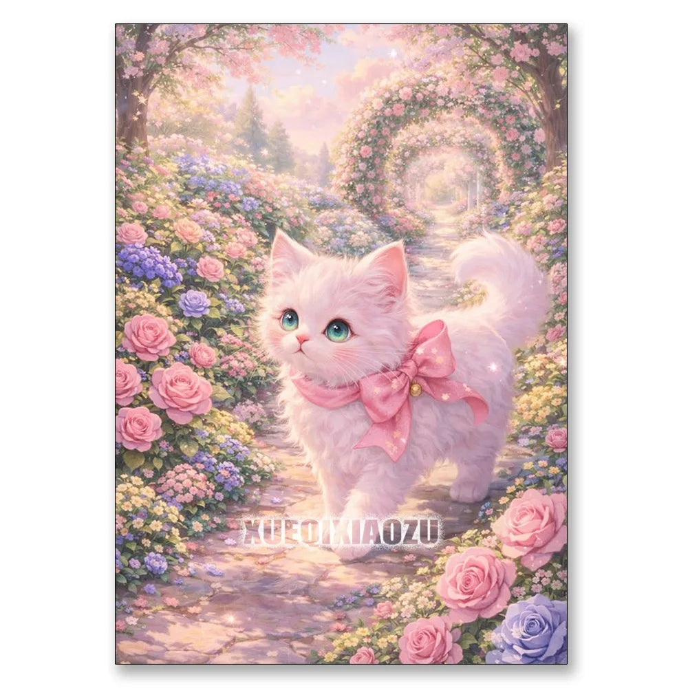 Cat Lover Diamond Painting Kit — DIY Full Drill Craft for Home Wall Decor