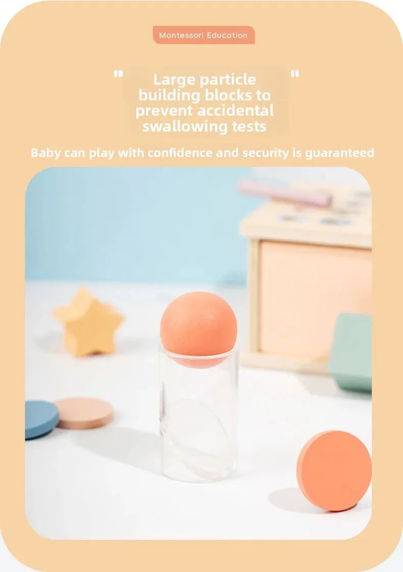Wooden Color Shape Sorter with Drawer Box – Montessori Learning Toy