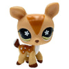 A charming bobble head pet figurine resembling a fawn with light brown and white markings.