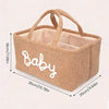 Portable Fleece Baby Diaper Caddy Organizer