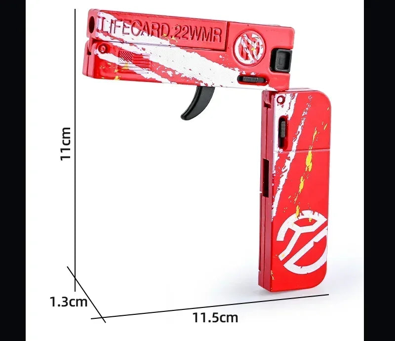 Metal Folding Gun Toy Pistol with Soft Bullets