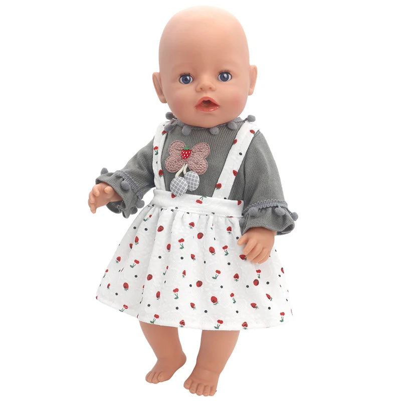 Doll Outfit Set with Hat for 17-43 cm Baby Dolls