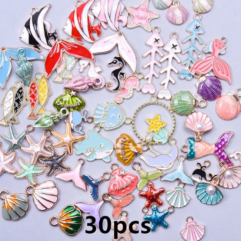 Assorted Enamel Flower Charms for Jewelry Making | Tulip, Rose & More