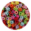 Acrylic Alphabet Beads for Jewelry Making - Mixed Letter Cubes