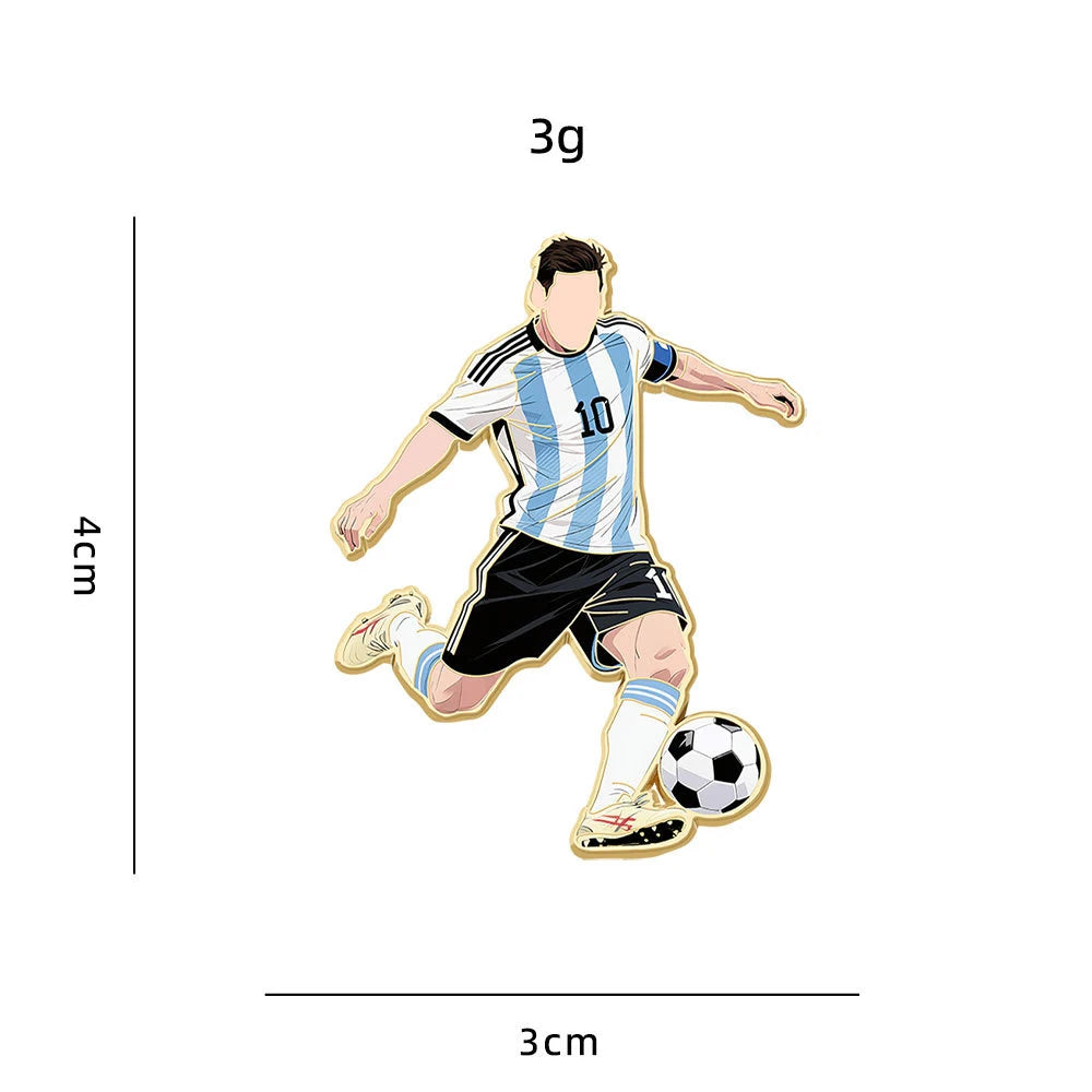 Cartoon Football Player No. 7 Enamel Pin
