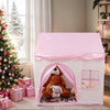 Pink Floral Castle Playhouse Tent for Kids