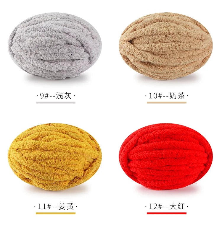 Chunky Chenille Yarn for Knitting and Crochet