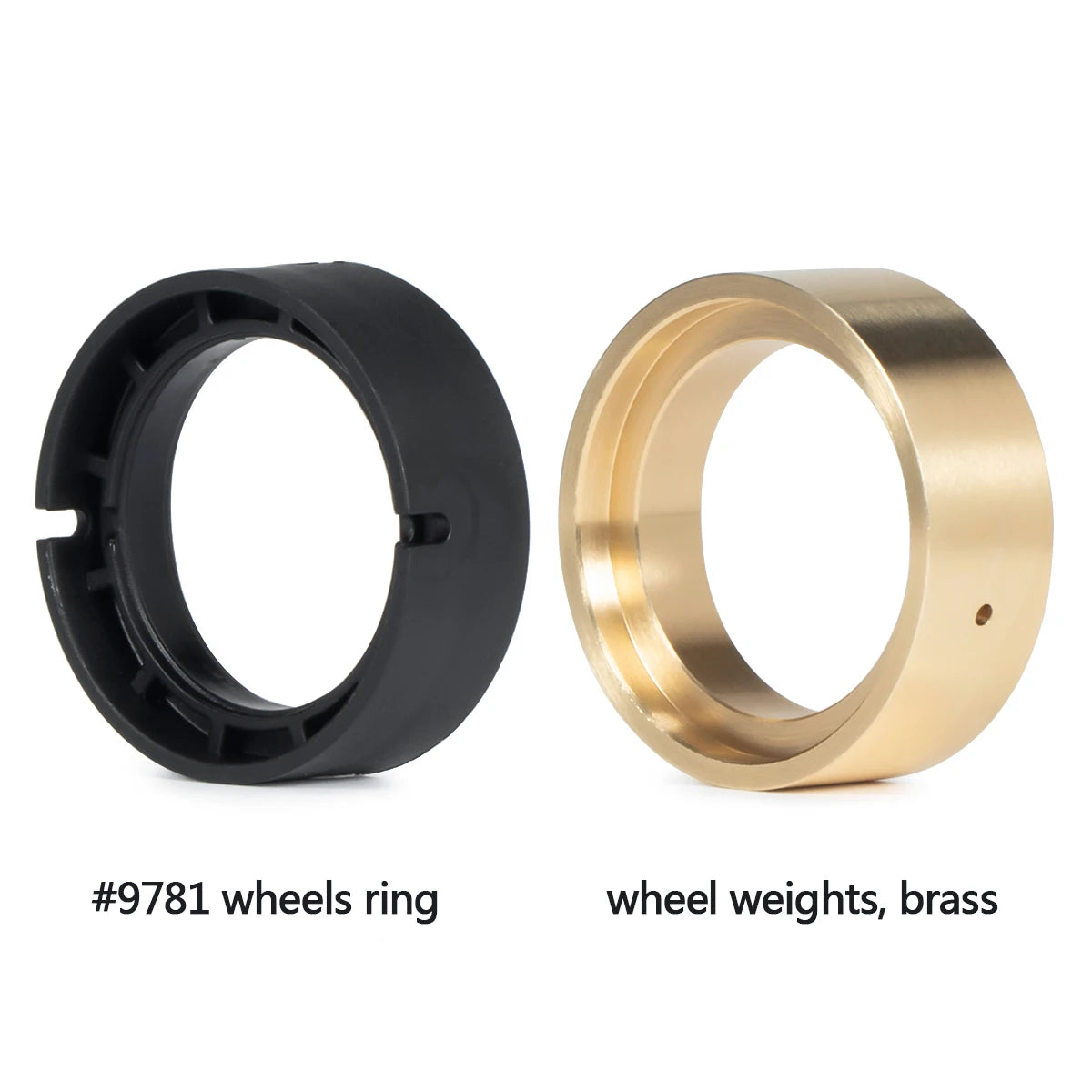 Brass Wheel Weights with Beadlock Rings for 1/18 RC Crawlers
