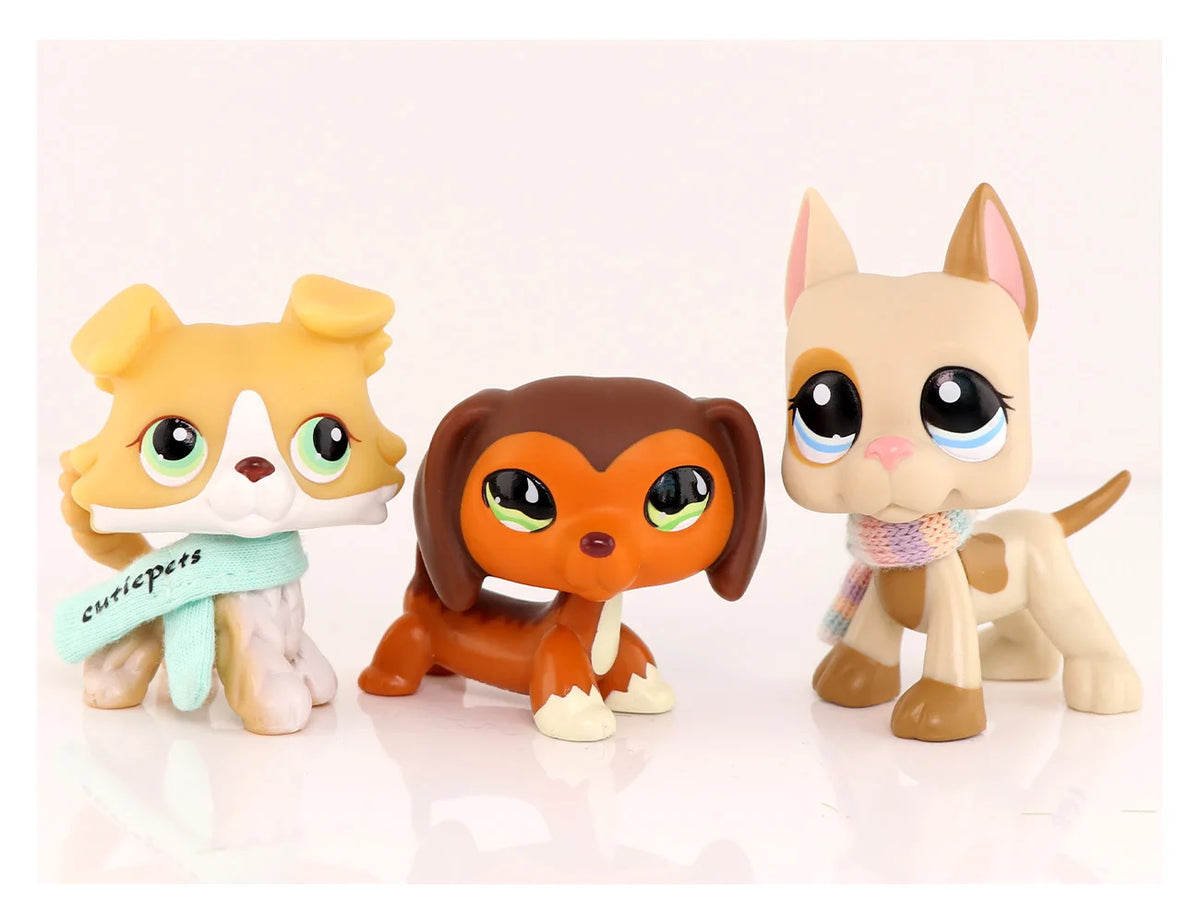Realistic Mini Animal Figurine Set - Dogs, Cats & Fox