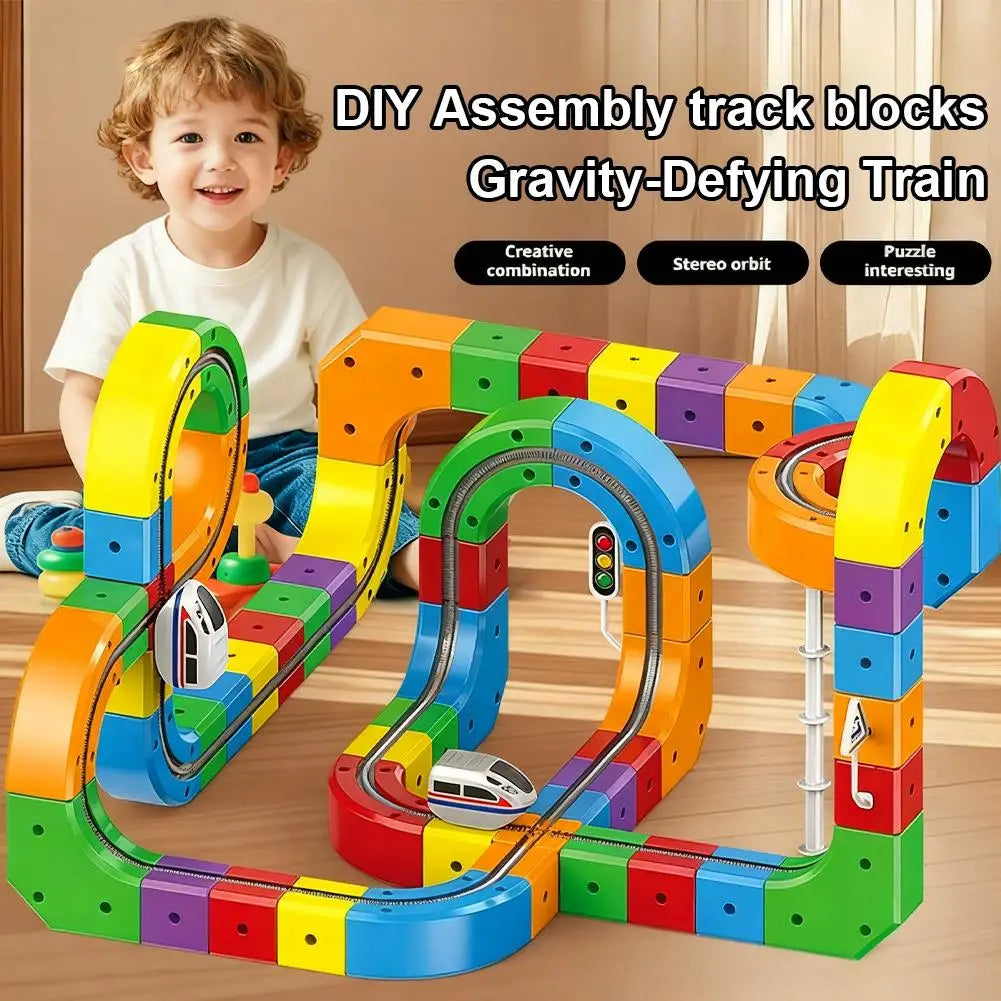 Electric 3D Track Building Set with Rechargeable Train