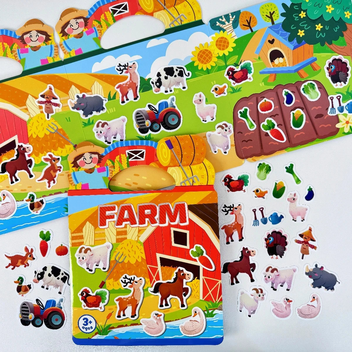 Reusable Sticker Book for Kids – Mess-Free Pretend Play & Learning Themes