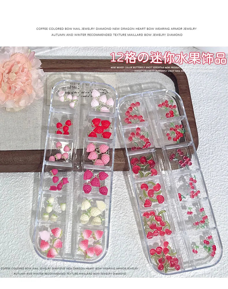 Fruit & Floral Resin Nail Art Decorations