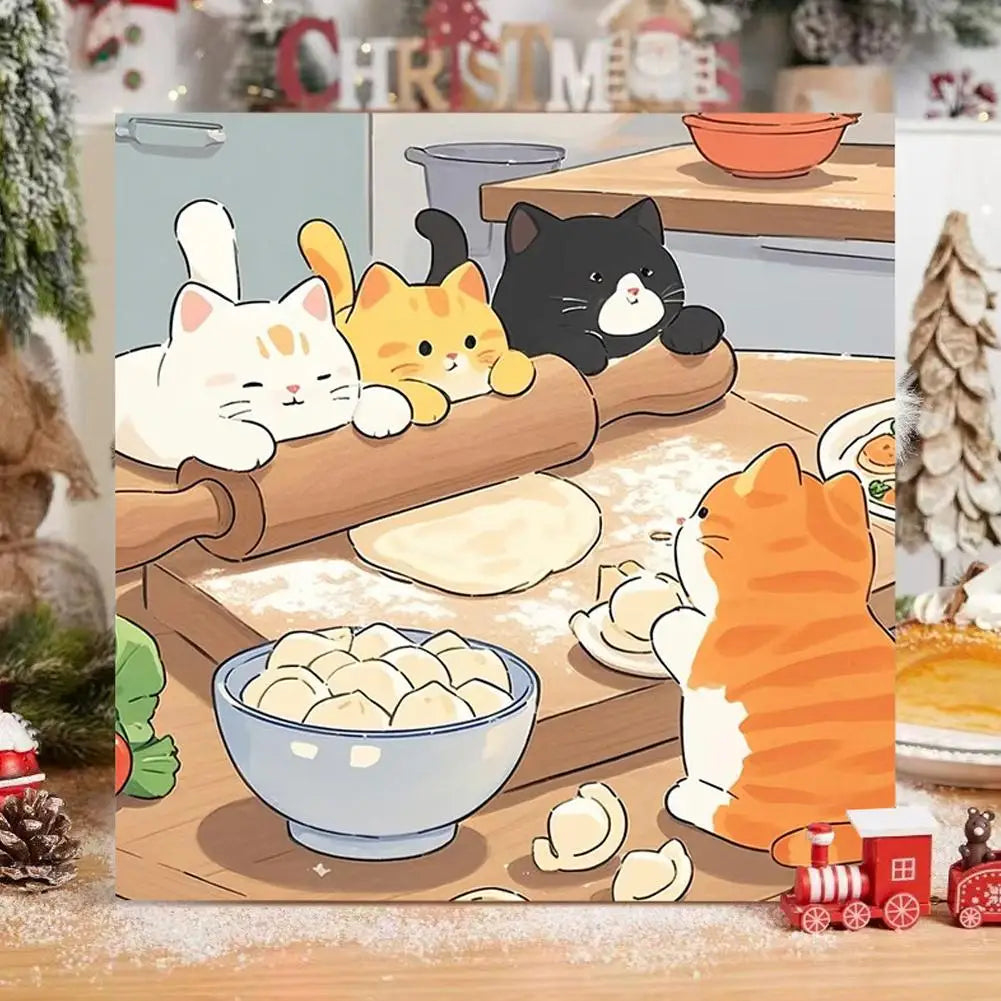 Cat Paint by Numbers Kit for Adults – Acrylic Painting on Canvas with Brushes