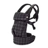 A black adjustable cotton baby carrier wrap designed for newborns and toddlers.