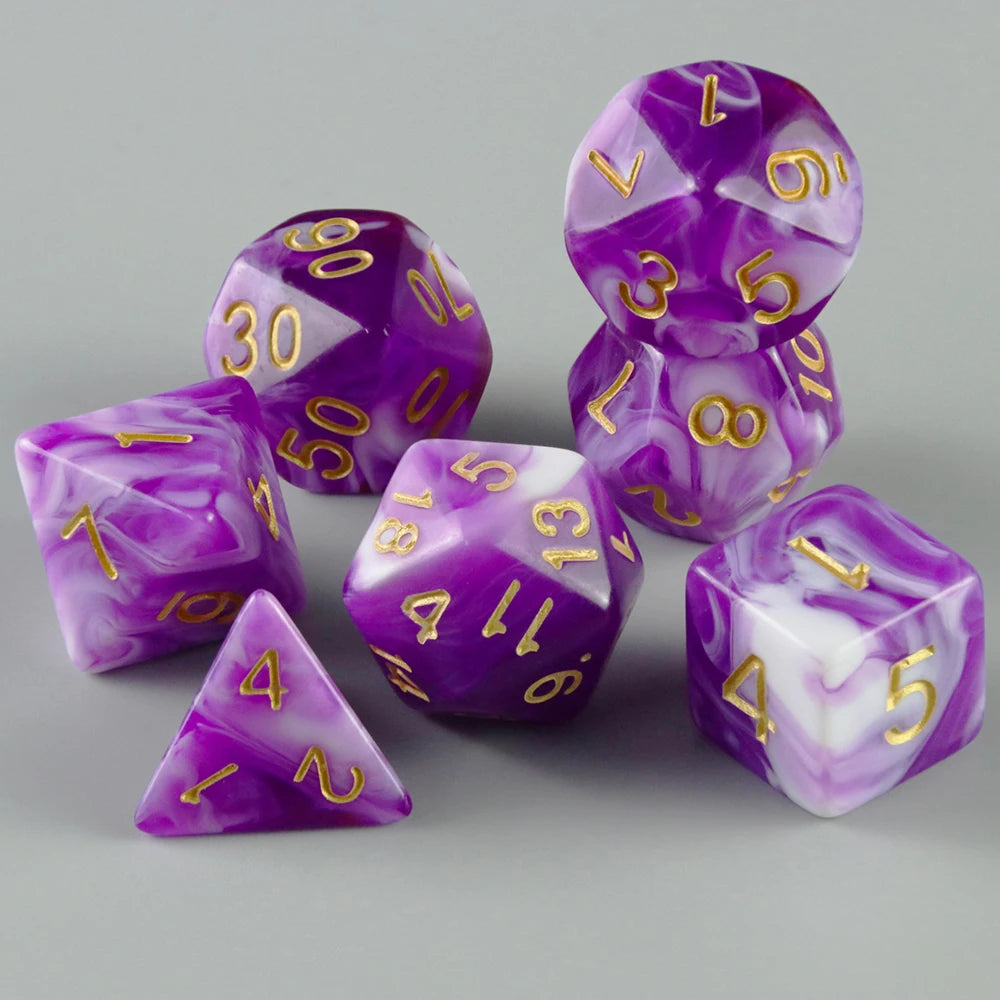 Acrylic Polyhedral Dice Set for Tabletop RPGs