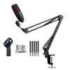 Adjustable Microphone Boom Arm with Table Mount and Mic Clip