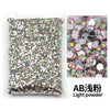 Bag of iridescent light powder resin rhinestones for DIY craft and nail art