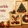 Festive Christmas Pearl Diamond Painting Kit with Frame