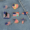 American Flag Cross Enamel Brooch Pin