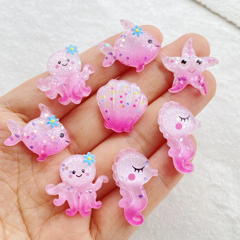 Ocean-Themed Resin Charms for Crafts & DIY Jewelry