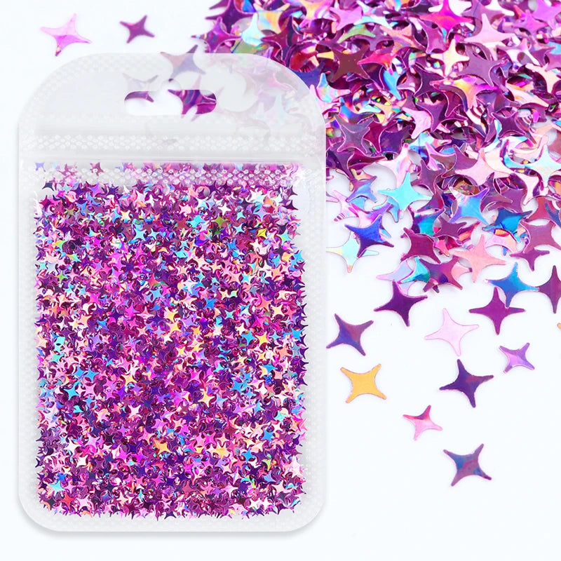 Shimmering Star Resin Sequins for DIY Crafts