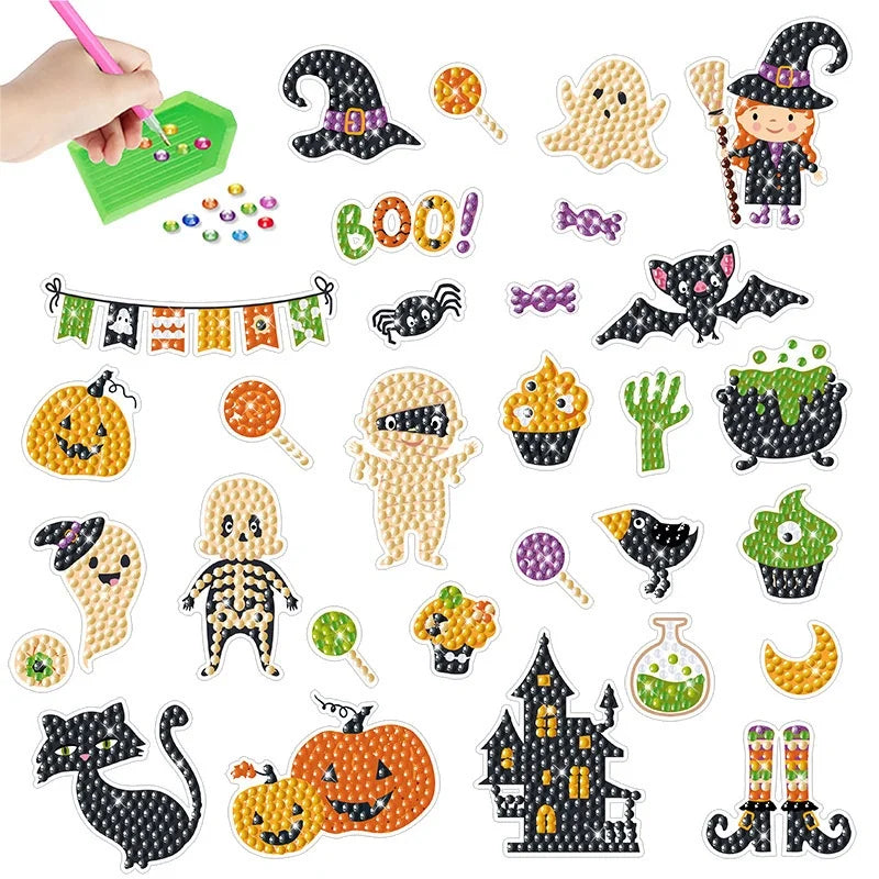 Halloween Diamond Painting Kit - Spooky Designs for Kids & Adults