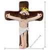 A plush doll set depicting Jesus and the Virgin Mary with a cross design.