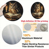 High-definition 2D flat printing of a rustic aluminum owl and book round wall sign.