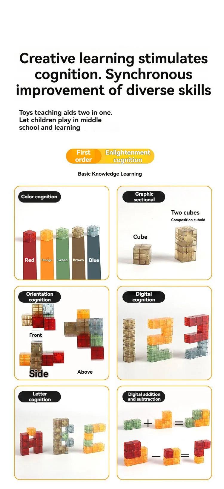 A set of magnetic building blocks used for creative learning and cognitive skill development.