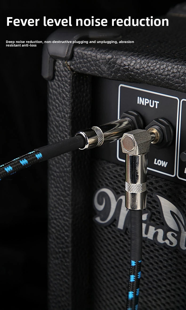 6.35mm Instrument Cable for Guitar & Bass – Flexible, Noise-Isolated 1.5m to 10m