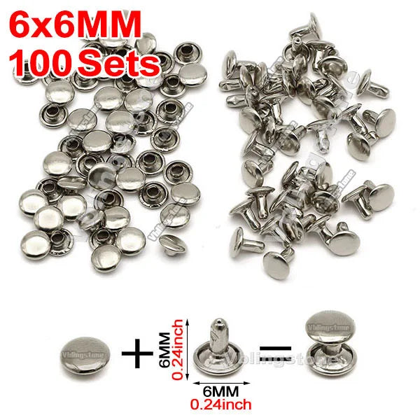 A set of 100 silver-toned metal hardware components including eyelets and findings for crafts and sewing projects