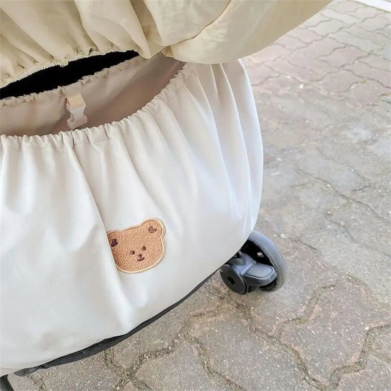 Cartoon Bear Stroller Organizer Bag with Large Capacity