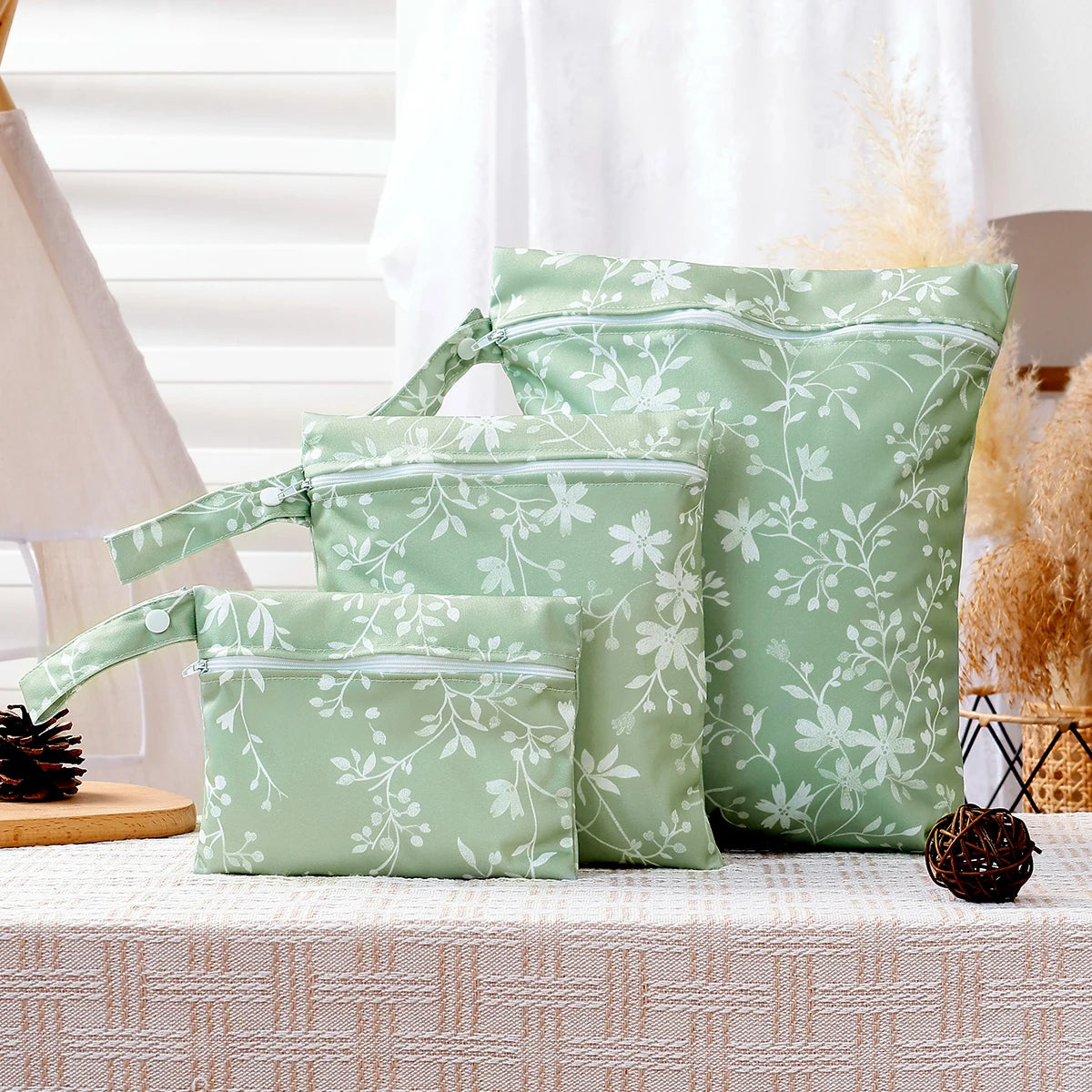Reusable Waterproof Diaper Covers with Travel Wet Bags
