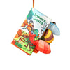 A colorful cloth book featuring illustrations of insects and bees for sensory play.