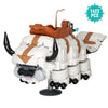 A white and orange Flying Bison building block set with horns and mechanical features.