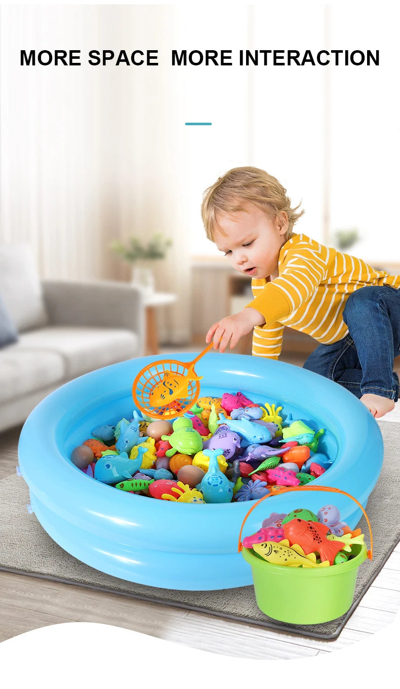 Magnetic Fishing Game with Inflatable Pool