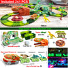 Dinosaur Train Toy Set with Flexible Road Race Track and Dino Car