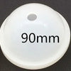 A white silicone mold with the measurement 90mm printed on its surface.