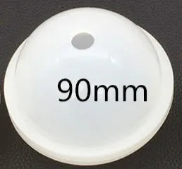 A white silicone mold with the measurement 90mm printed on its surface.