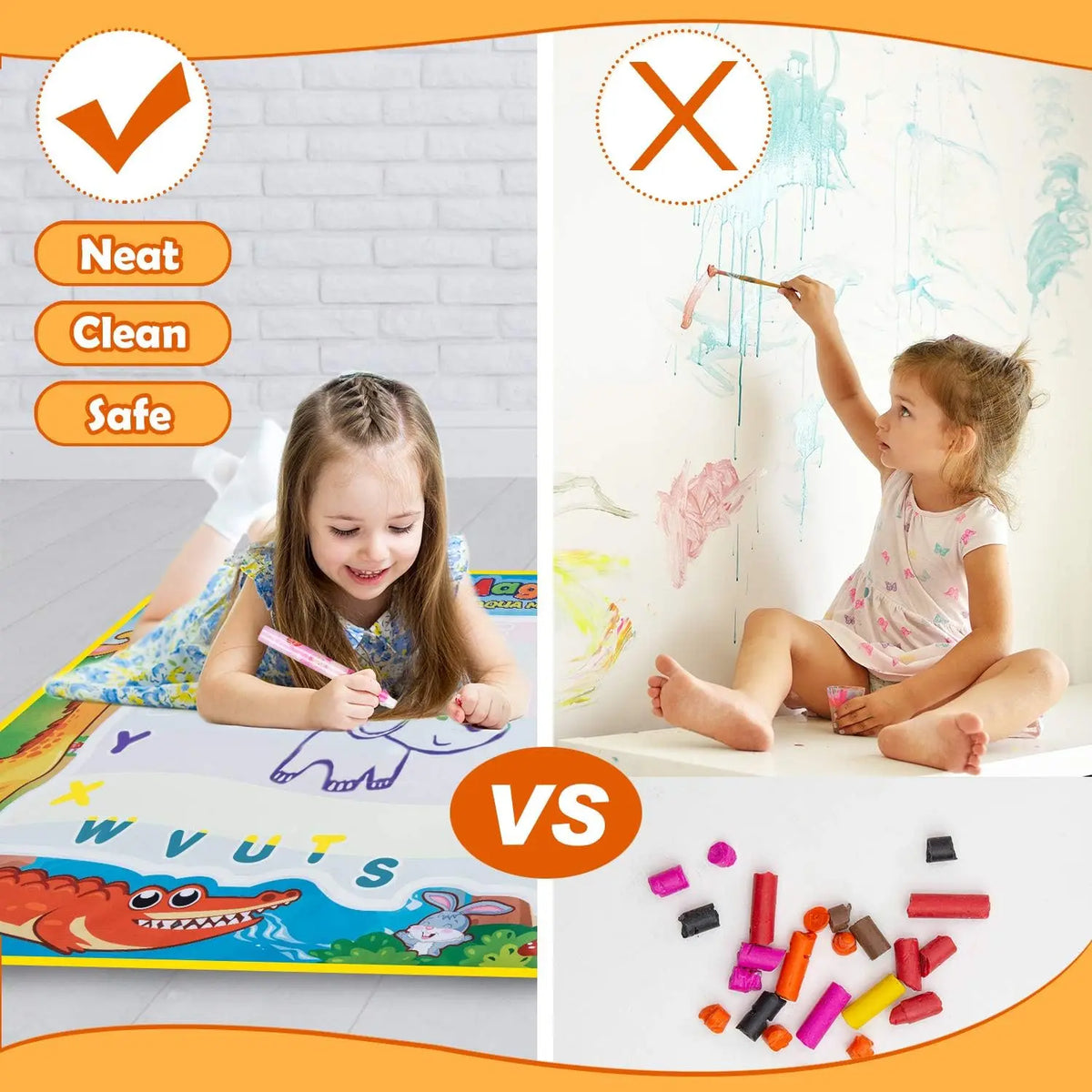 Magic Water Drawing Mat with Pens