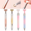 A set of refillable gradient diamond picking pens with rotating wax tips in various pastel colors.