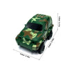 A green and brown camouflage race track car toy set with glowing LED features.