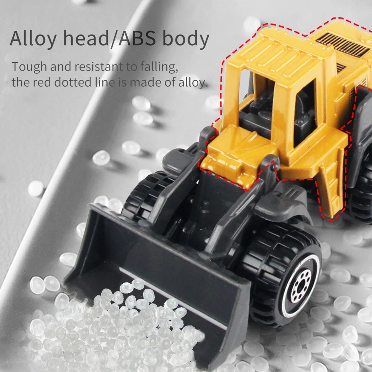 Die-Cast Metal Construction Truck Set - 6 Classic Vehicles