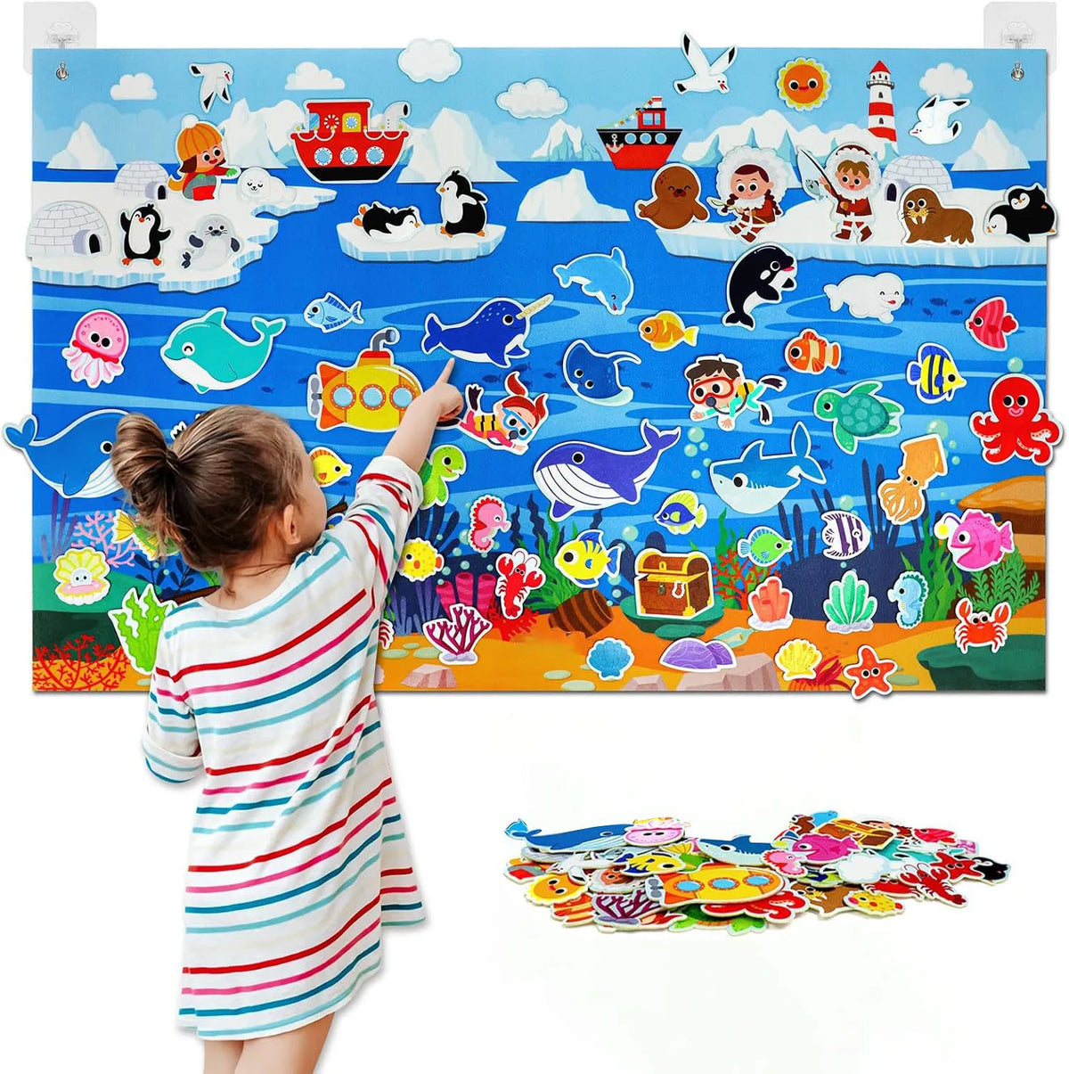 Zoo Animals Felt Board Storytelling Set for Kids