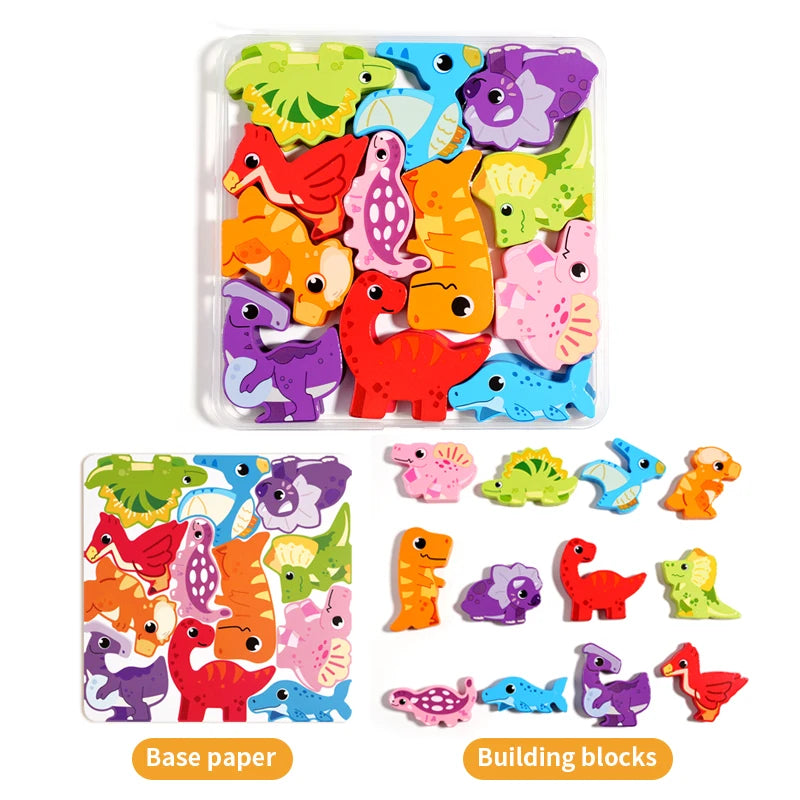 Wooden 3D Jigsaw Puzzle for Kids – Montessori Learning Toy