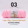 Luxurious Alpaca Wool Blend Yarn — 500g Thick Knitting Yarn
