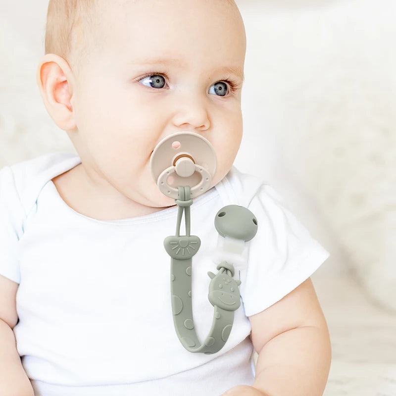 BPA-Free Silicone Pacifier Clips for Babies