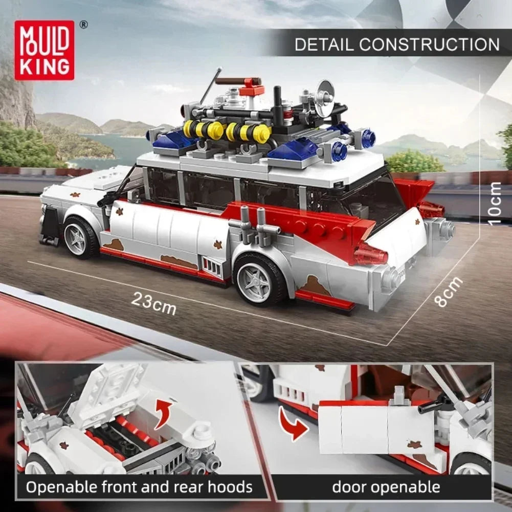 ECTO-1 Style Ghost Bus Building Block Kit – 636 Pieces