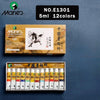 A box of Marie's Chinese painting pigments showing a depiction of a horse, next to a set of 5ml tubes.